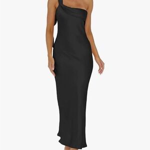 Elegant Black One-Shoulder Dress